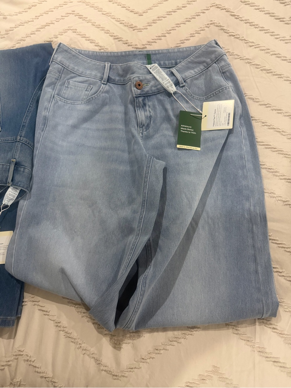 HALARA Light Blue Wide-Leg Denim Jeans